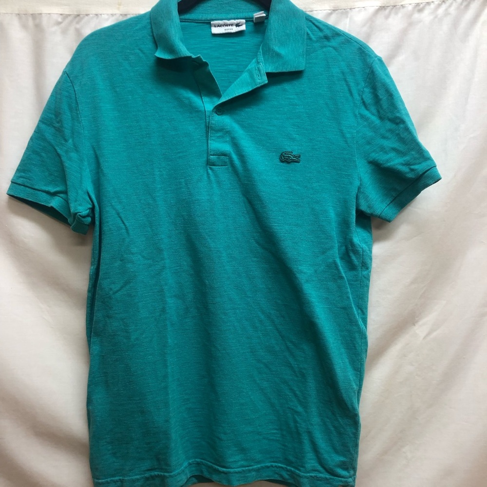 Lacoste slim fit polo turquoise men’s small